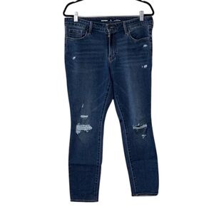 OLD NAVY Mid Rise Pop Icon Skinny Distressed Jeans